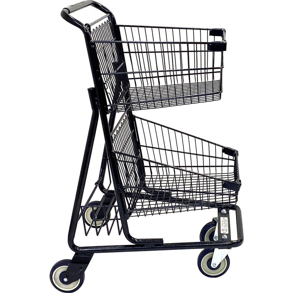Carts; Cart Type: Shopping Cart ; Caster Type: (2) Swivel; 2 Fixed, 2 Swivel; 2 Rigid; 2 Rigid, 2 Swivel; 2 Stationary, 2 Swivel; 2 Swivel; 2 Swivel/2 Rigid ; Caster Material: Polypropylene; Poly/Polyurethane ; Material: Metal ; Length (Inch): 26-3/10