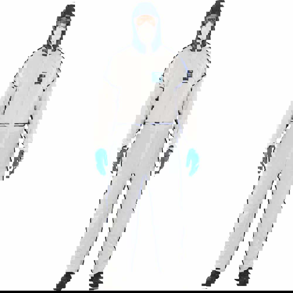 Disposable & Chemical Resistant Coveralls; Garment Style: Coveralls ; Size: 3X-Large ; Material: Microporous Polyethylene Laminate Non-Woven; Polypropylene Non-Woven ; Closure Type: 2-Way Zipper with Storm Flap ; Number Of Pockets: 0.000