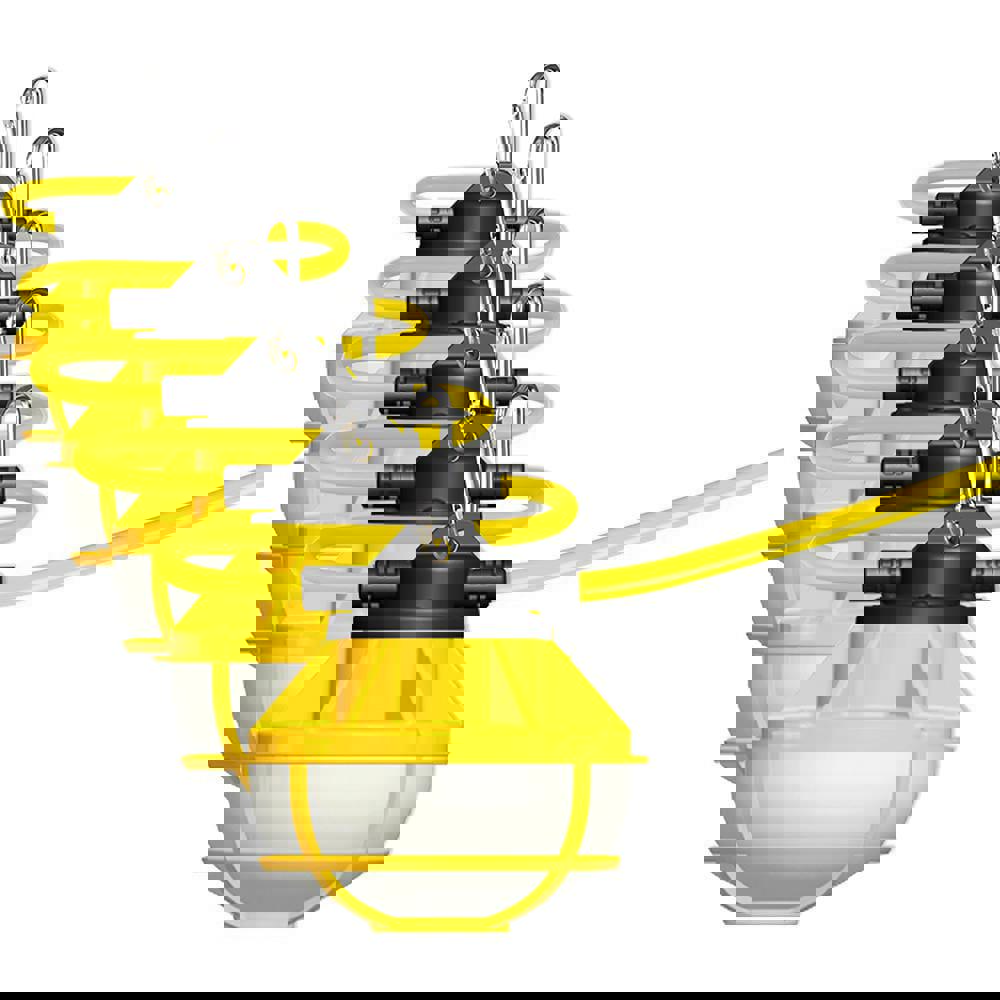 Temporary String Lights; Guard Material: Plastic ; Cord Type: SJTW ; Maximum Watt Per Socket: 65 ; Ip Rating: IP65 ; Lumens: 1600 ; Maximum Amperage: 8.00