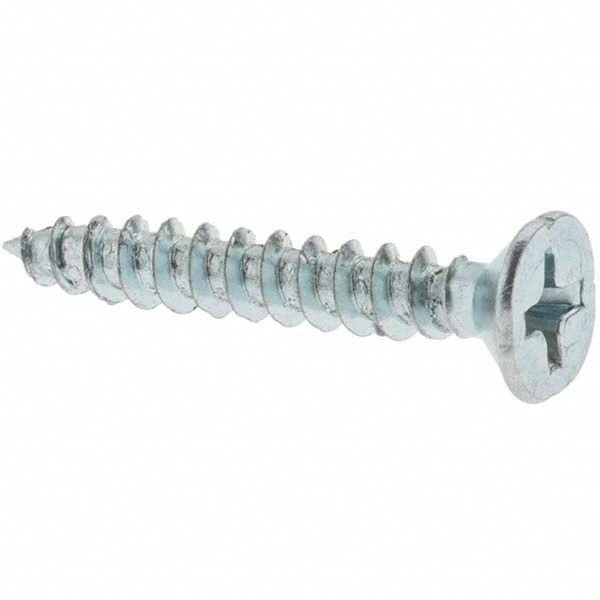Sheet Metal Screw: #7, Flat Head, Phillips