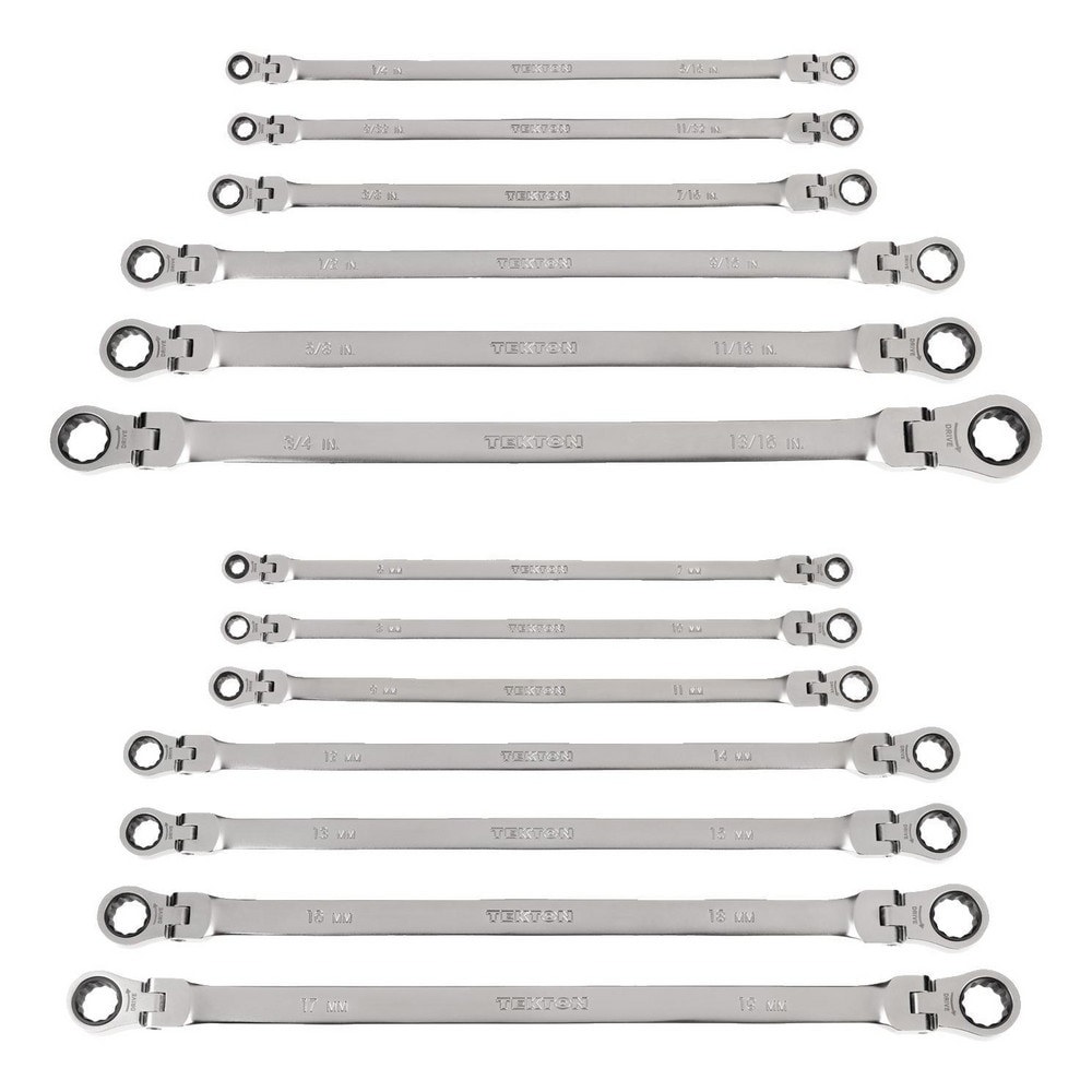 Wrench Sets; System Of Measurement: Inch & Metric ; Container Type: None ; Wrench Size: 1/4 - 13/16 in, 6 - 19 mm ; Material: Steel ; Non-sparking: No ; Corrosion-resistant: Yes