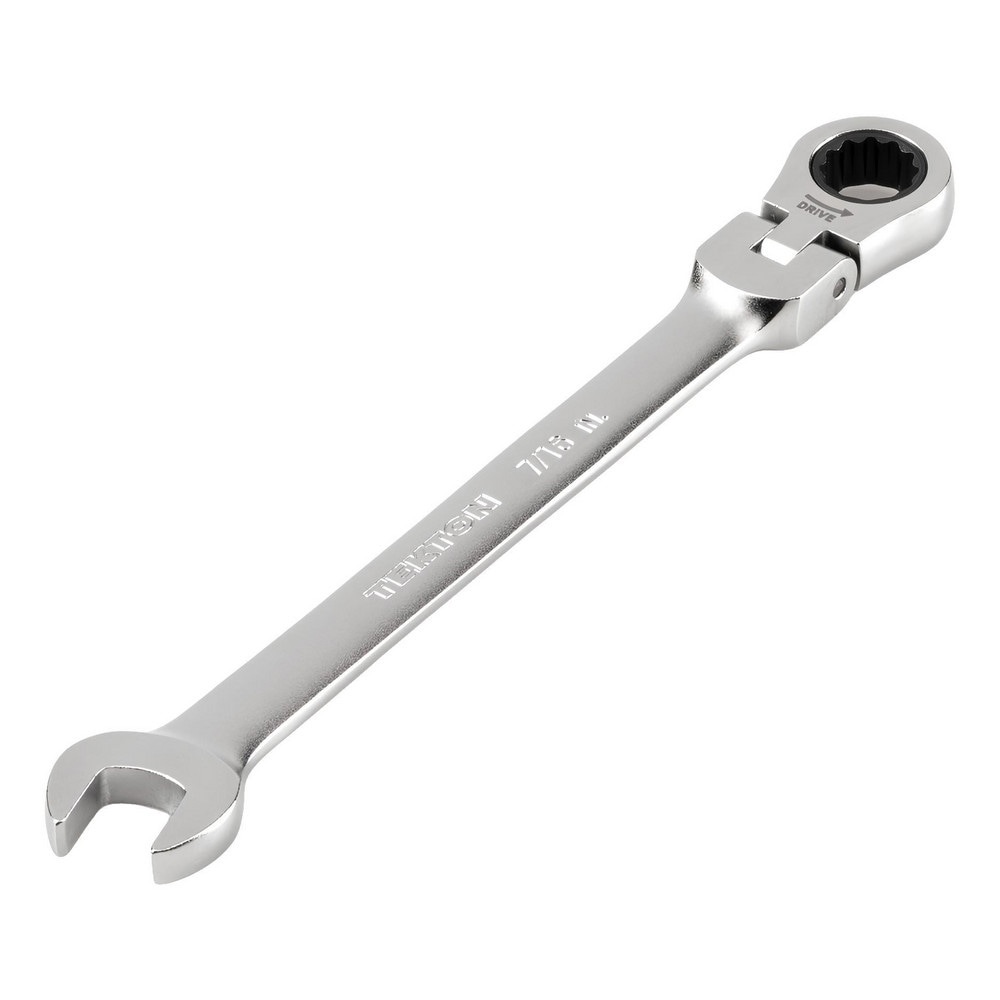 Combination Wrenches; Size (Inch): 7/16 ; Finish: Satin Chrome ; Head Type: Flexible; Combination ; Handle Type: Straight ; Material: Steel ; Non-sparking: No