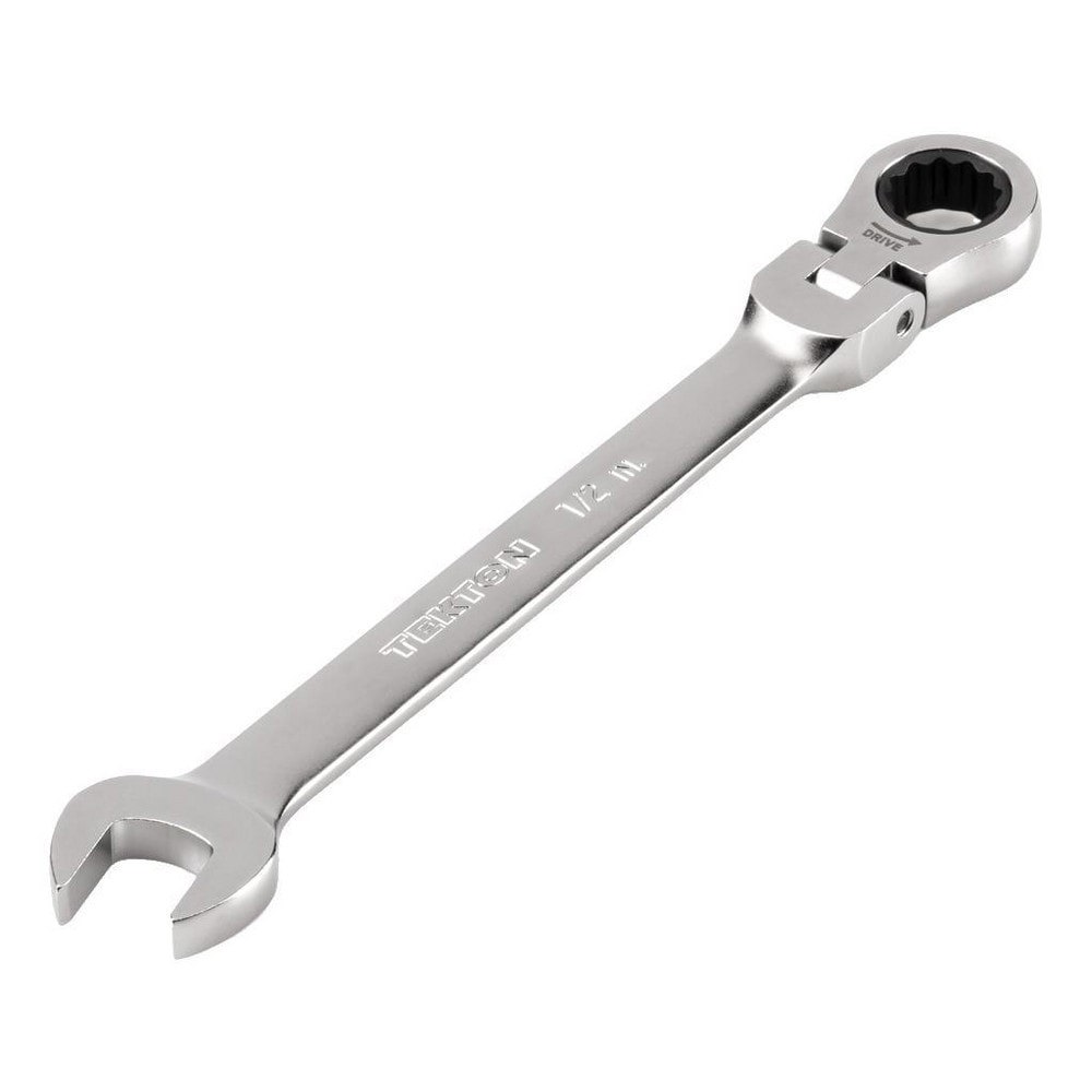Combination Wrenches; Size (Inch): 1/2 ; Finish: Satin Chrome ; Head Type: Flexible; Combination ; Handle Type: Straight ; Material: Steel ; Non-sparking: No