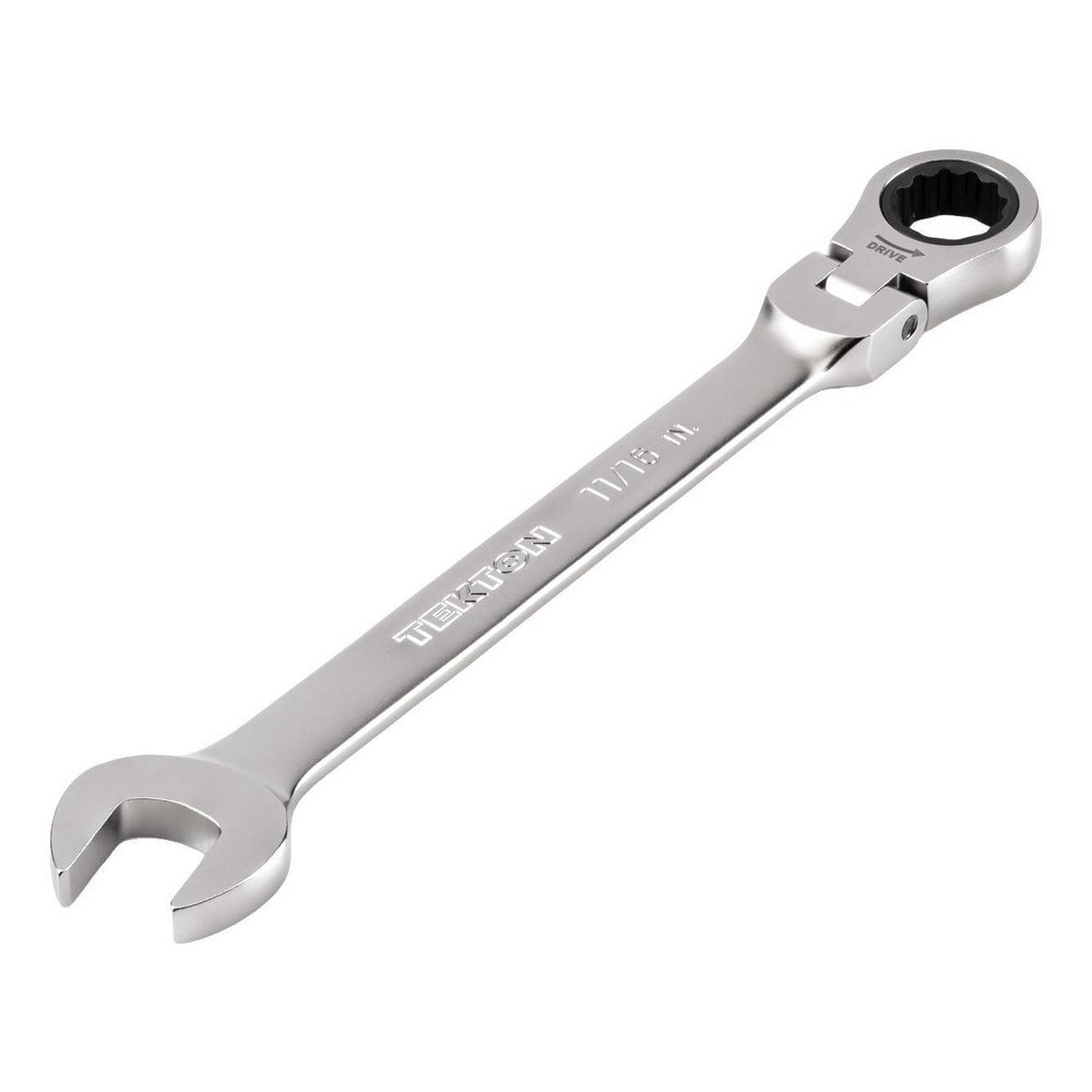 Combination Wrenches; Size (Inch): 11/16 ; Finish: Satin Chrome ; Head Type: Flexible; Combination ; Handle Type: Straight ; Material: Steel ; Non-sparking: No