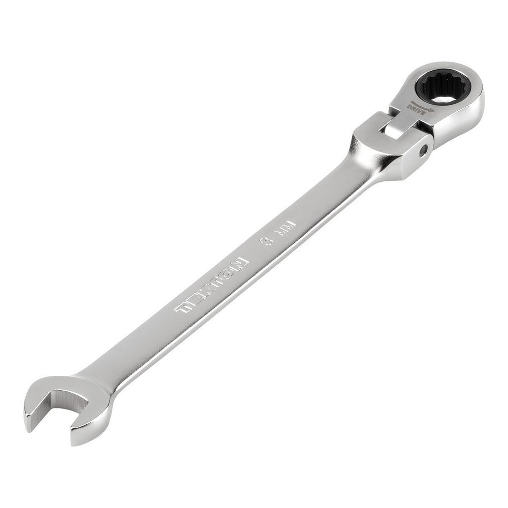 Combination Wrenches; Size (mm): 8 ; Finish: Satin Chrome ; Head Type: Flexible; Combination ; Handle Type: Straight ; Material: Steel ; Non-sparking: No