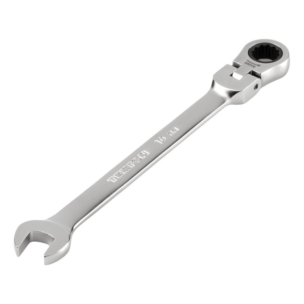 Combination Wrenches; Size (mm): 10 ; Finish: Satin Chrome ; Head Type: Flexible; Combination ; Handle Type: Straight ; Material: Steel ; Non-sparking: No