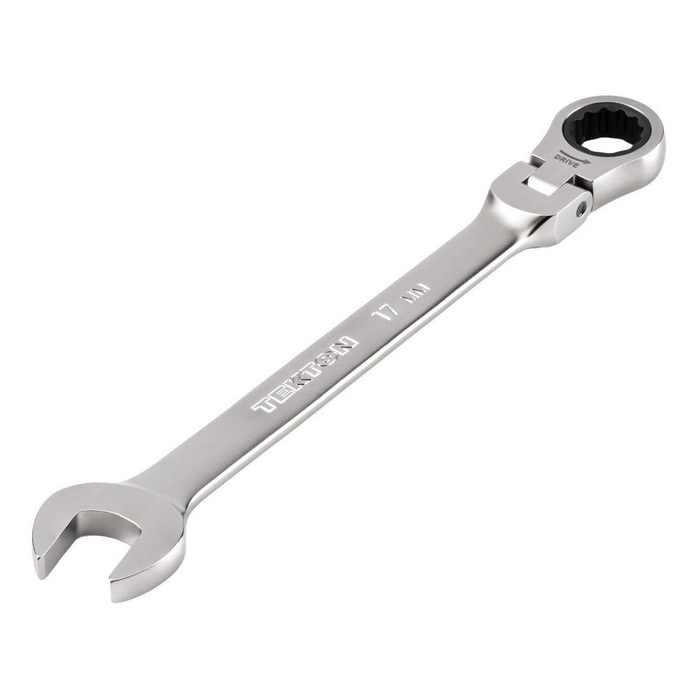 Combination Wrenches; Size (mm): 17 ; Finish: Satin Chrome ; Head Type: Flexible; Combination ; Handle Type: Straight ; Material: Steel ; Non-sparking: No