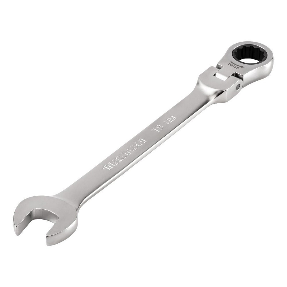 Combination Wrenches; Size (mm): 18 ; Finish: Satin Chrome ; Head Type: Flexible; Combination ; Handle Type: Straight ; Material: Steel ; Non-sparking: No
