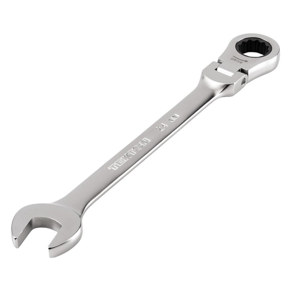 Combination Wrenches; Size (mm): 24 ; Finish: Satin Chrome ; Head Type: Flexible; Combination ; Handle Type: Straight ; Material: Steel ; Non-sparking: No