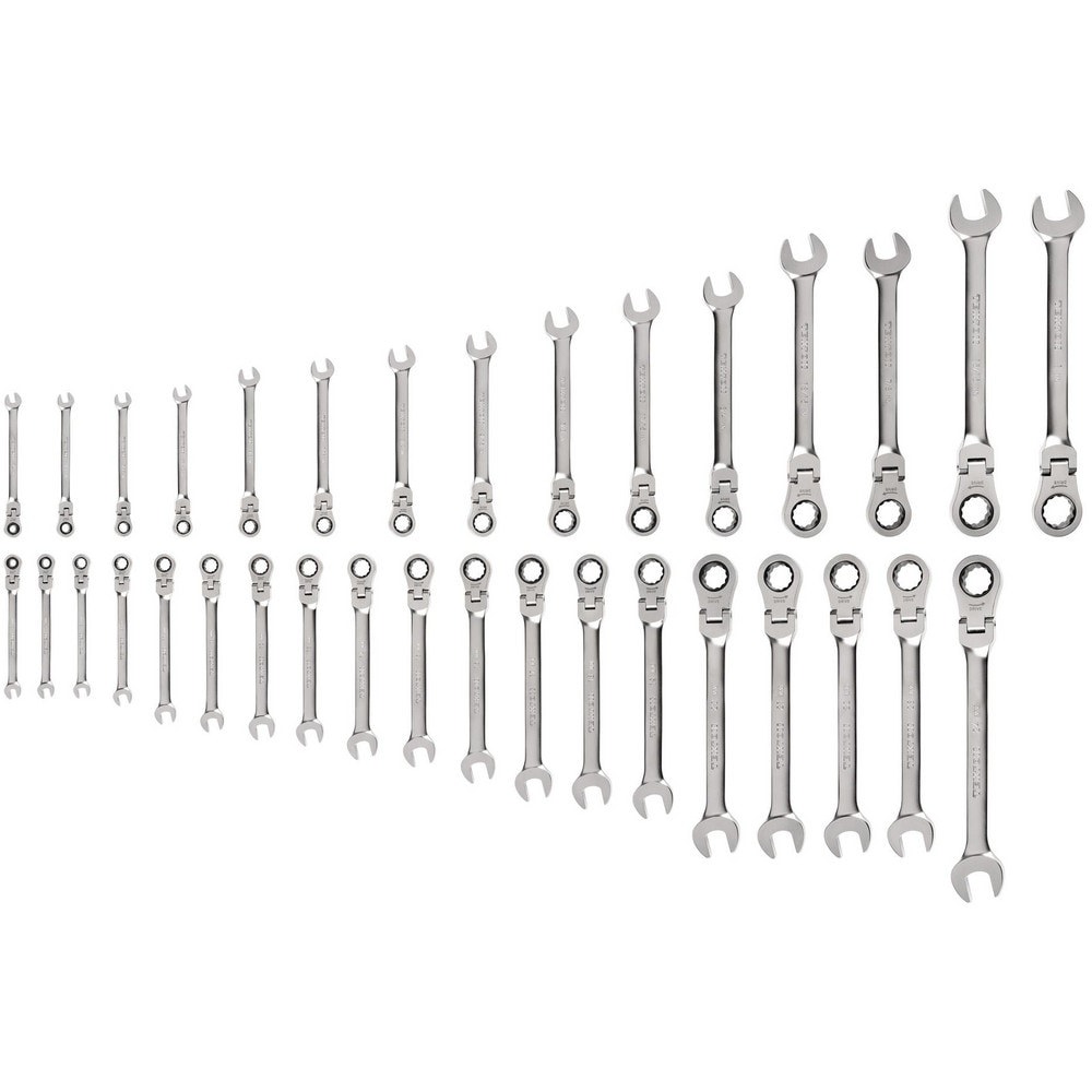 Wrench Sets; System Of Measurement: Inch & Metric ; Container Type: None ; Wrench Size: 1/4 - 1 in; 6 - 24 mm ; Material: Steel ; Non-sparking: No ; Corrosion-resistant: Yes