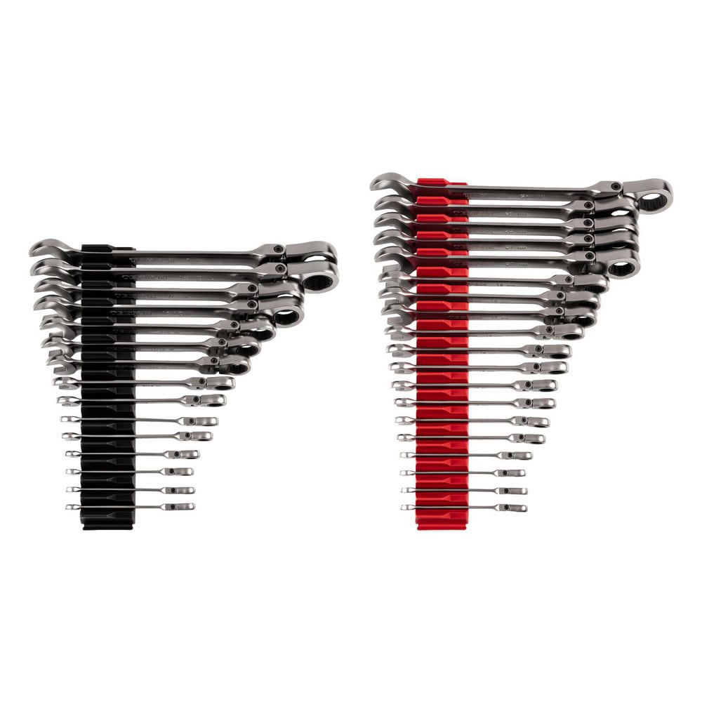 Wrench Sets; System Of Measurement: Inch & Metric ; Container Type: Plastic Holder ; Wrench Size: 1/4 - 1 in; 6 - 24 mm ; Material: Steel ; Non-sparking: No ; Corrosion-resistant: Yes