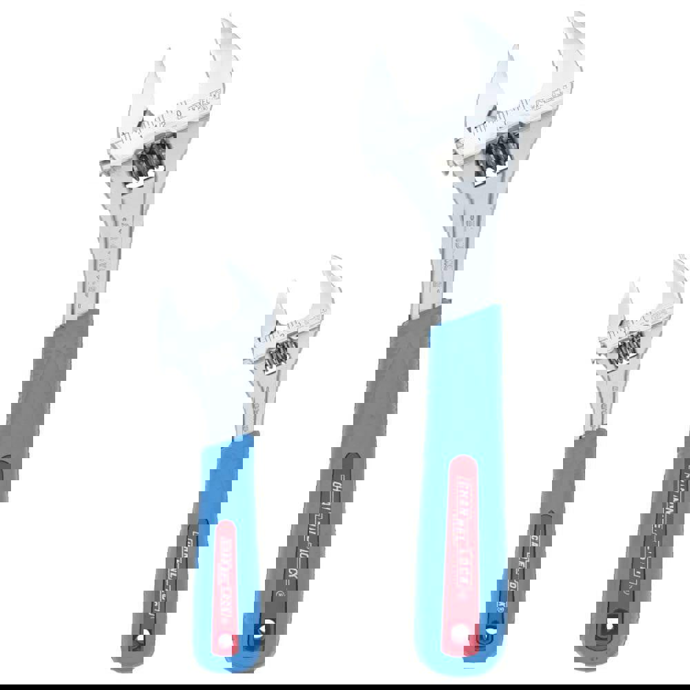 Adjustable Wrench Set: 2 Pc, Inch