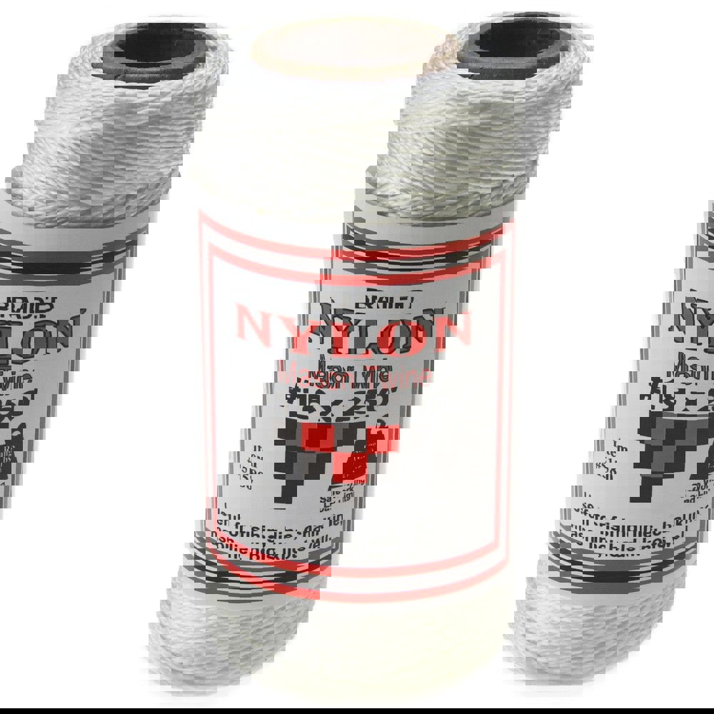 Braided Seine Twine: #18 Twine Dia, Nylon, White