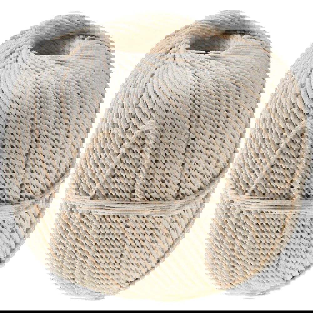 Ball Twine: #24 Twine Dia, Cotton, Natural Color