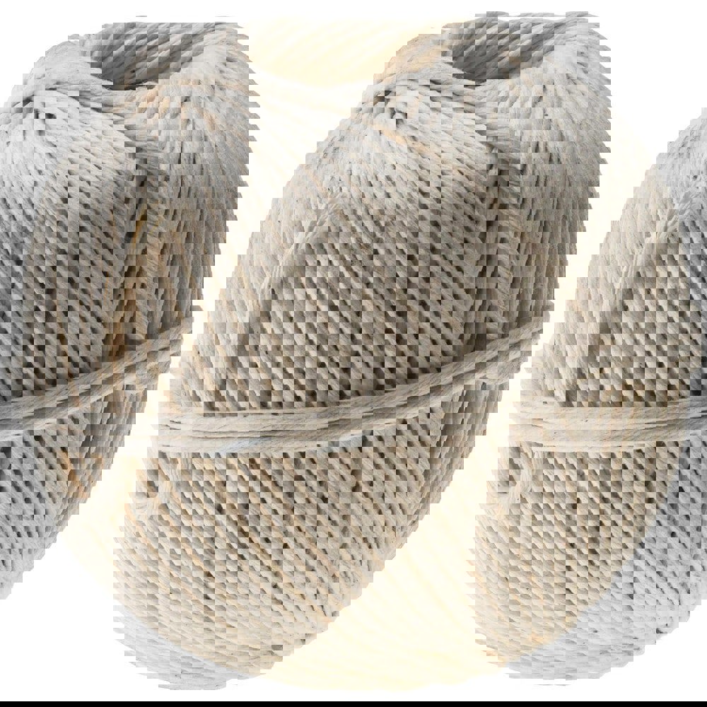 Ball Twine: #60 Twine Dia, Cotton, Natural Color