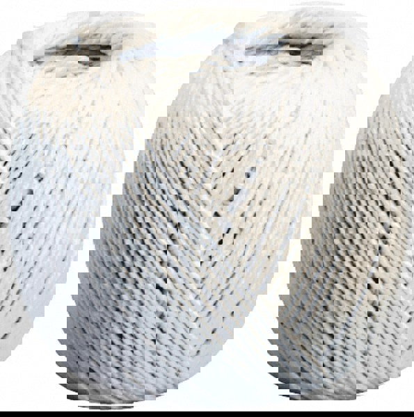 Ball Twine: #6 Twine Dia, Cotton, Natural Color
