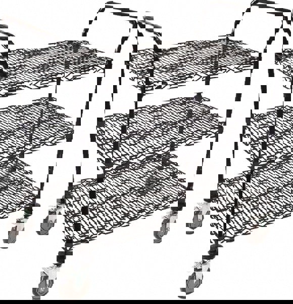 Wire Utility Cart: Steel, Black