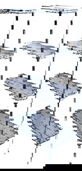 Wire Shelving: 4 Shelves