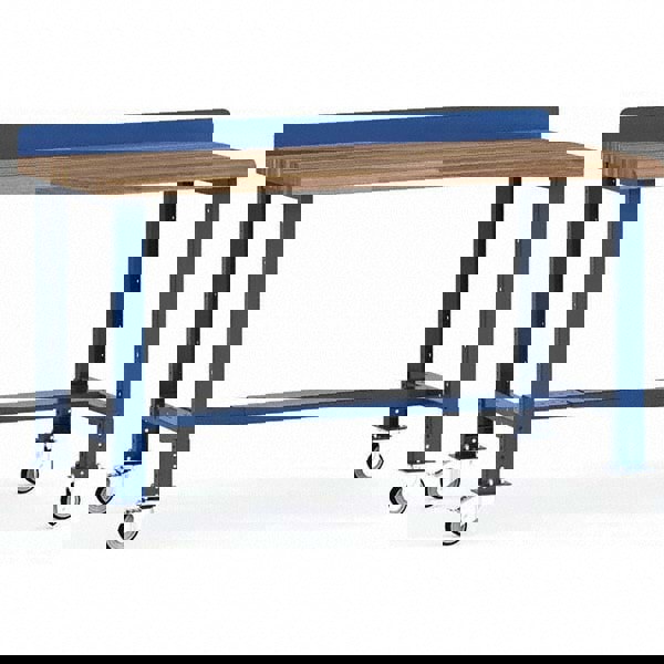 Mobile Work Benches; Bench Type: Mobile Workbench ; Leg Style: Fixed ; Height (Inch): 34 ; Color: Avalanche Blue ; Work Bench Material: Painted Steel ; Top Material: Laminated Maple Wood