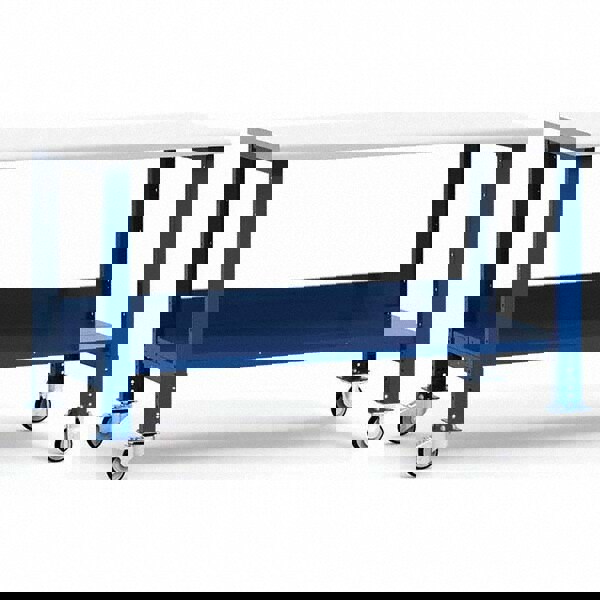 Mobile Work Benches; Bench Type: Mobile Workbench ; Leg Style: Fixed ; Height (Inch): 34 ; Color: Avalanche Blue ; Work Bench Material: Painted Steel ; Top Material: Laminated Plastic