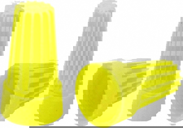 Standard Twist-On Wire Connector: Yellow, Flame-Retardant, 2 AWG
