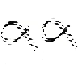 11 IN BLACK NYL TIES 100PK