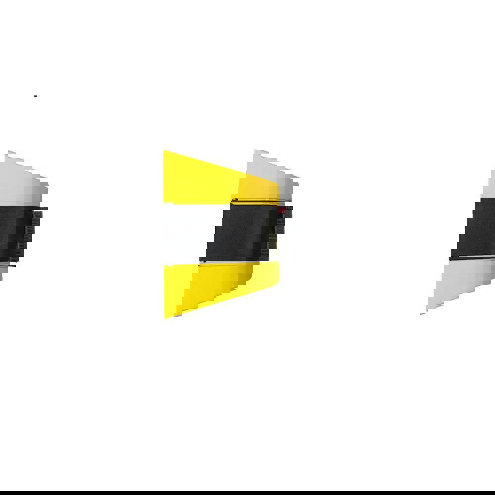 Wall-Mount Retractable Belt Barrier: Built-In & Permanent Mount, Black & Yellow, 15' Belt Barrier Length