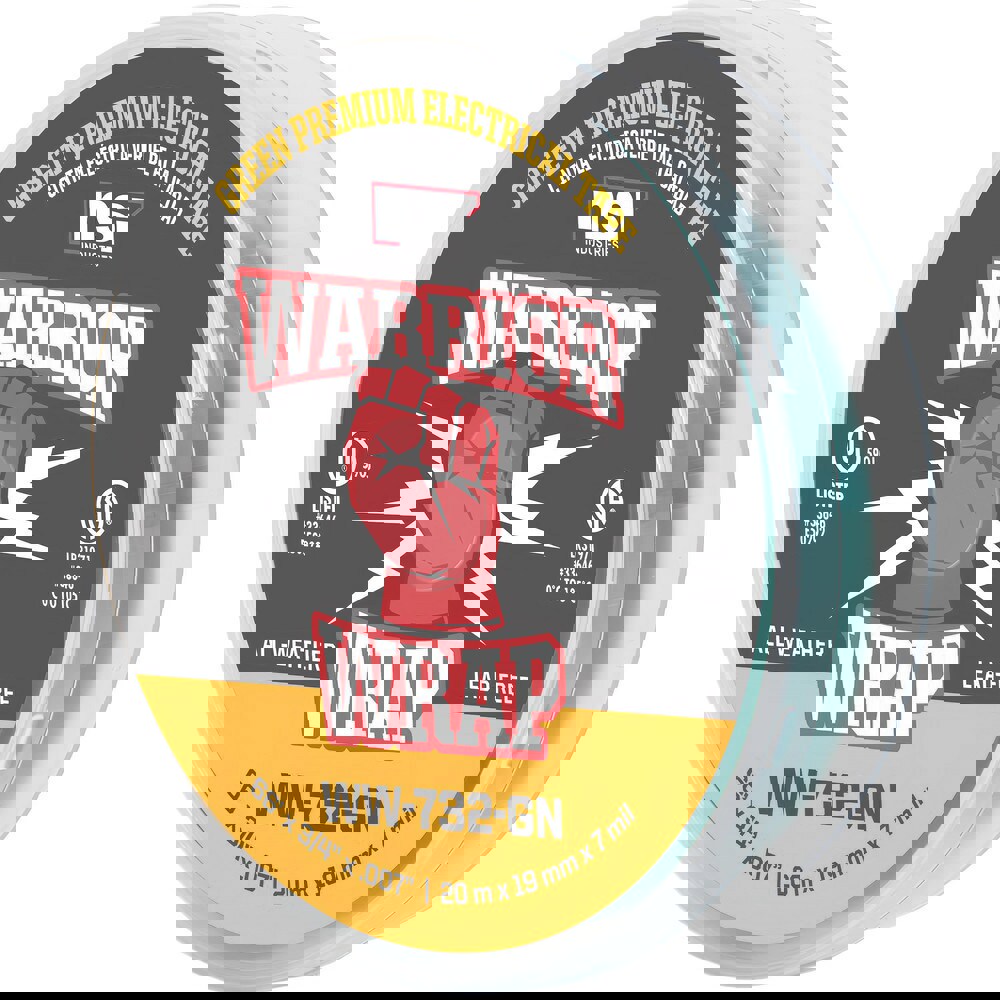 Electrical Tape; Tape Material: Vinyl ; Width (Inch): 3/4 ; Thickness (mil): 7.0000 ; Color: Green ; Series: Professional + ; Series Part Number: WW-732-GN