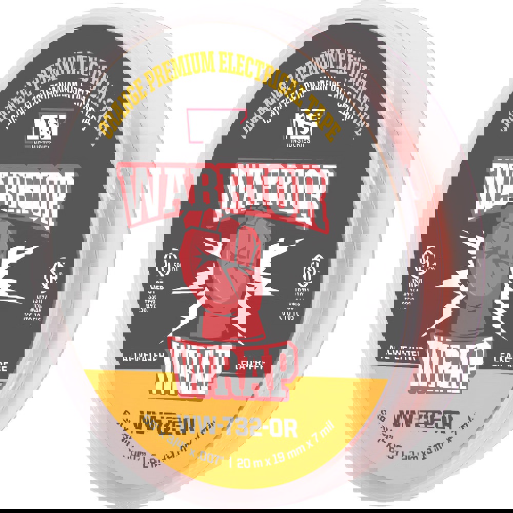 Electrical Tape; Tape Material: Vinyl ; Width (Inch): 3/4 ; Thickness (mil): 7.0000 ; Color: Orange ; Series: Professional + ; Series Part Number: WW-732-OR