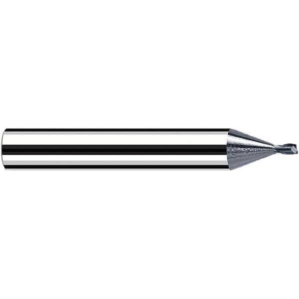 Corner Radius End Mill: 0.5 mm Dia, 0.50 mm LOC, 25 deg Helix, TiAlN & AlCrN Coated, X-AL, Corner Radius End, Series X6531