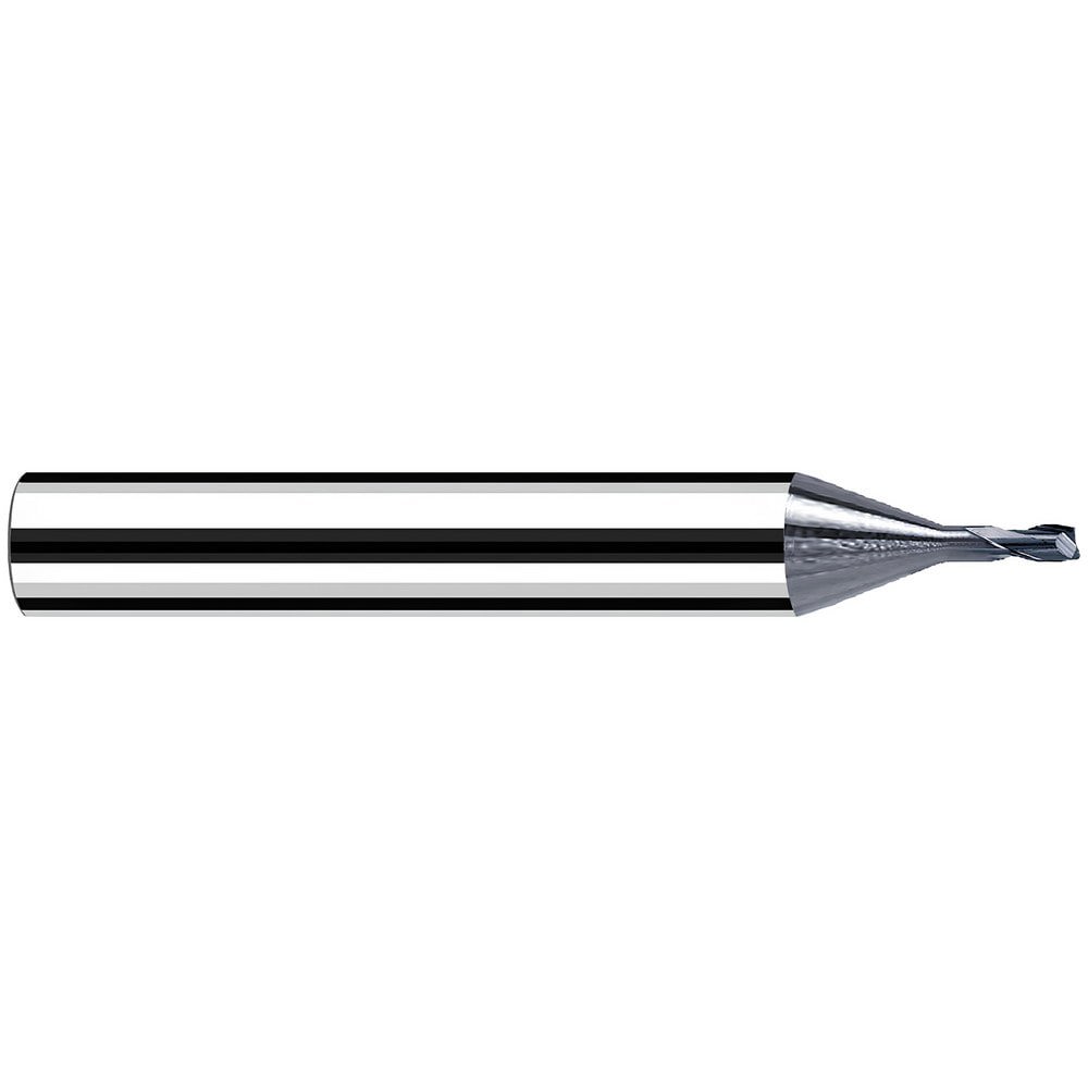 Corner Radius End Mill: 2.5 mm Dia, 2.50 mm LOC, 25 deg Helix, TiAlN & AlCrN Coated, Corner Radius End, Centercutting Series MicroX