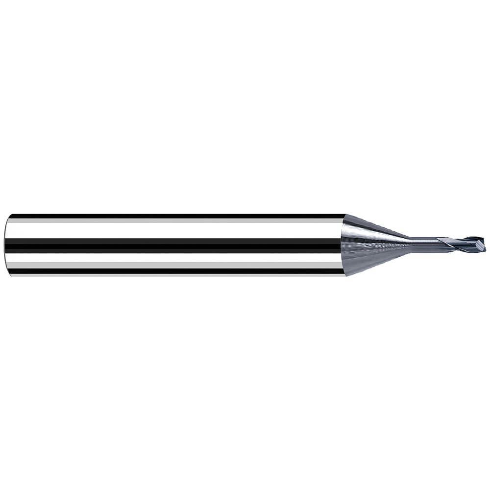 Corner Radius End Mill: 1 mm Dia, 1.00 mm LOC, 25 deg Helix, TiAlN & AlCrN Coated, Corner Radius End, Centercutting Series MicroX