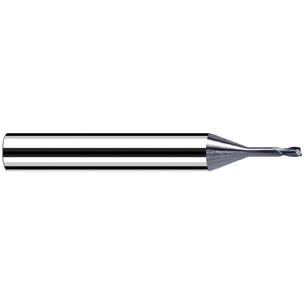 Corner Radius End Mill: 1.5 mm Dia, 1.50 mm LOC, 25 deg Helix, TiAlN & AlCrN Coated, Corner Radius End, Centercutting Series MicroX