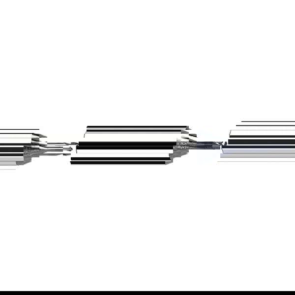 Ball End Mill: 1.00 mm Dia, 1.00 mm LOC, 2 Flute, Solid Carbide
