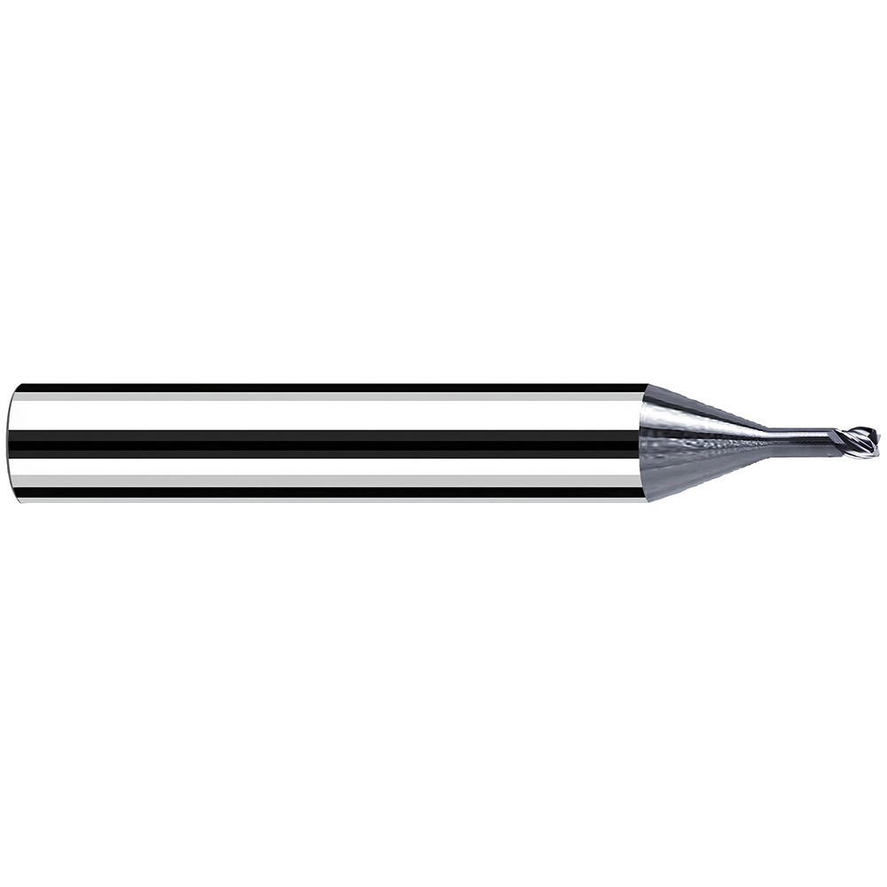 Corner Radius End Mill: 1.5 mm Dia, 1.50 mm LOC, 25 deg Helix, TiAlN & AlCrN Coated, Corner Radius End, Centercutting Series MicroX