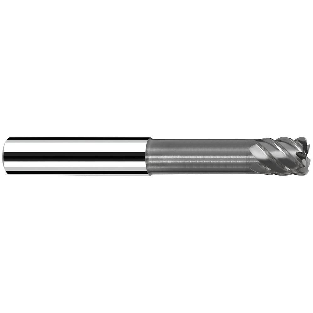 Corner Radius End Mill: 5 mm Dia, 6.00 mm LOC, 55 deg Helix, TiAlN & AlCrN Coated, Corner Radius End, Centercutting Series XSpeed