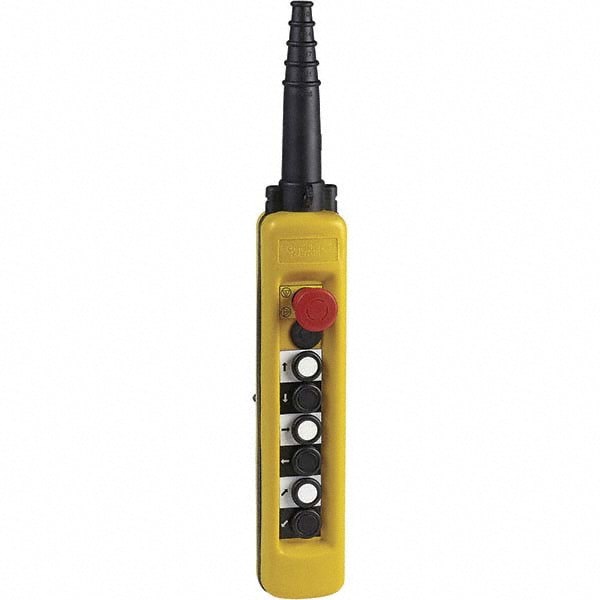 Pendant Control Station: Momentary, 6NO/3NC, Emergency Stop