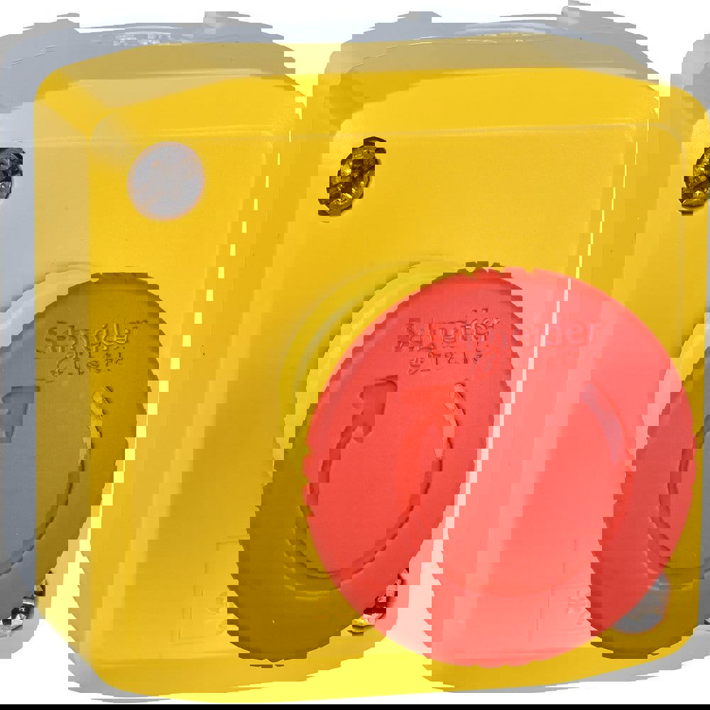 Pushbutton Control Stations; Control Station Type: Control Station ; Number of Operators: 1 ; Legend Markings: No Legend ; Switch Action: Turn to Release ; Contact Configuration: NO/NC ; Operator Type: Mushroom Head