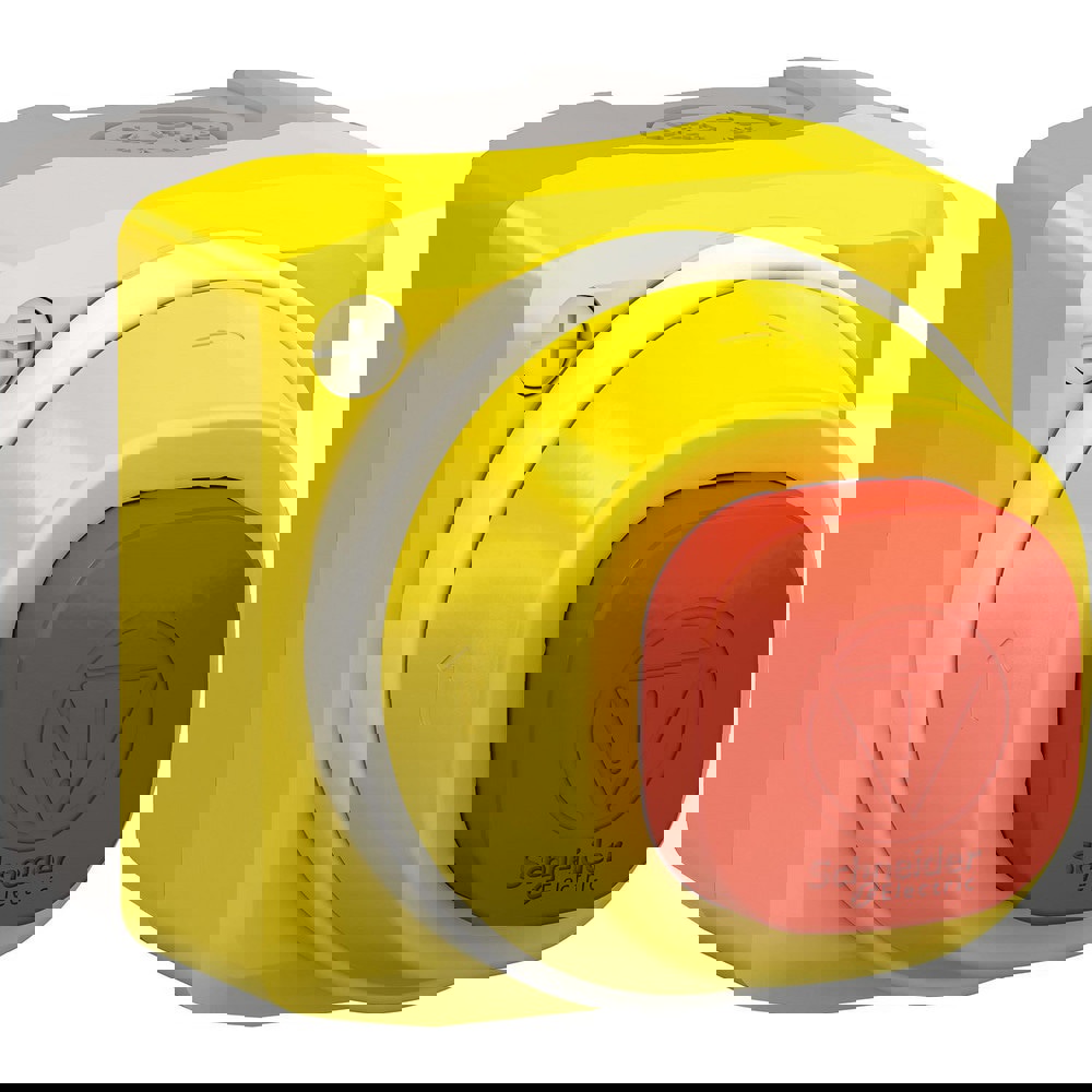 Pushbutton Control Stations; Control Station Type: Control Station ; Number of Operators: 1 ; Legend Markings: No Legend ; Switch Action: Turn to Release ; Contact Configuration: NO/2NC ; Operator Type: Mushroom Head