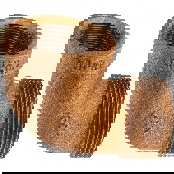 Brass Pipe 90 &deg; Street Elbow: 1-1/4