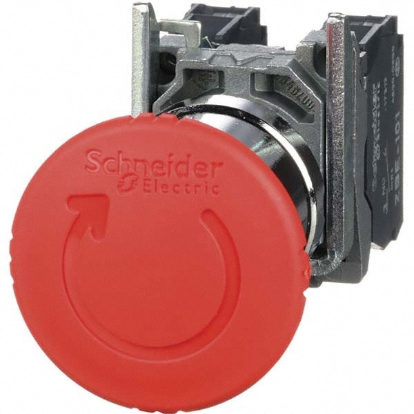0.87 Inch Mount Hole, Extended Mushroom Head, Pushbutton Switch Only