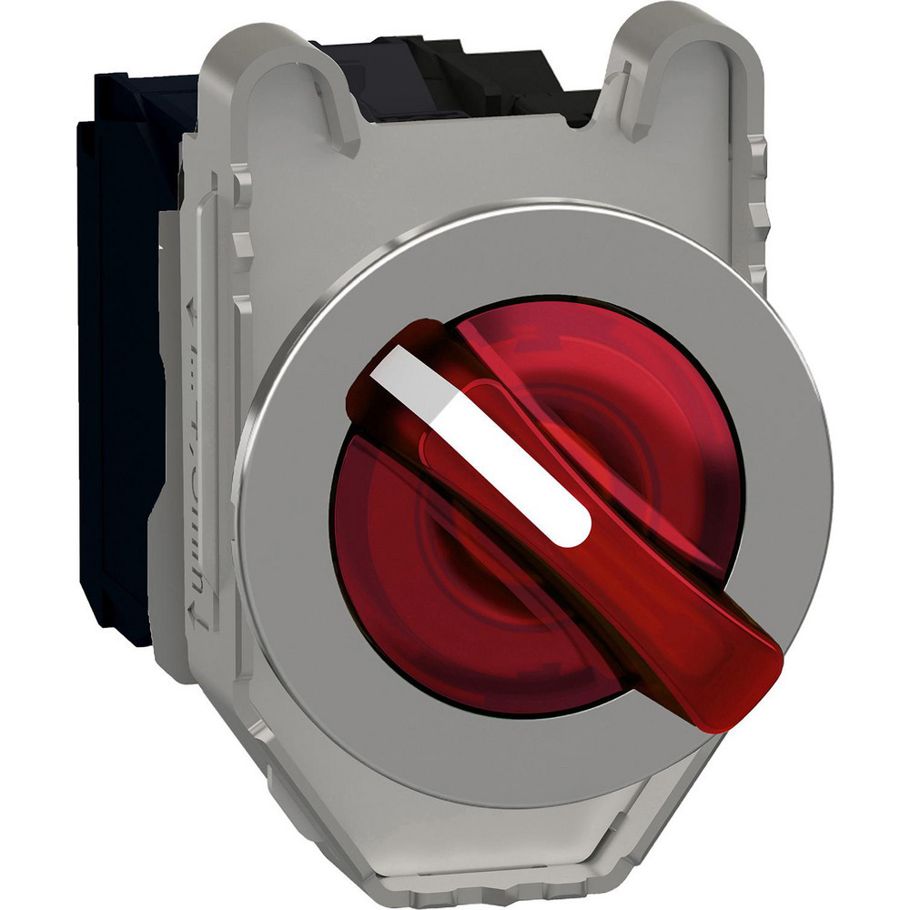 Selector Switches; Switch Type: Selector Switch with Contact Blocks ; Operator Type: Handle ; Operation Type: Maintained (MA) ; Selector Switch Type: Selector Switch with Contact Blocks ; Operator Color: Red ; Contact Configuration: NO/NC