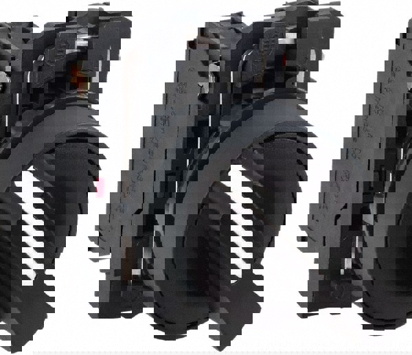 Selector Switch with Contact Blocks: 2 Positions, Maintained (MA), Black Handle