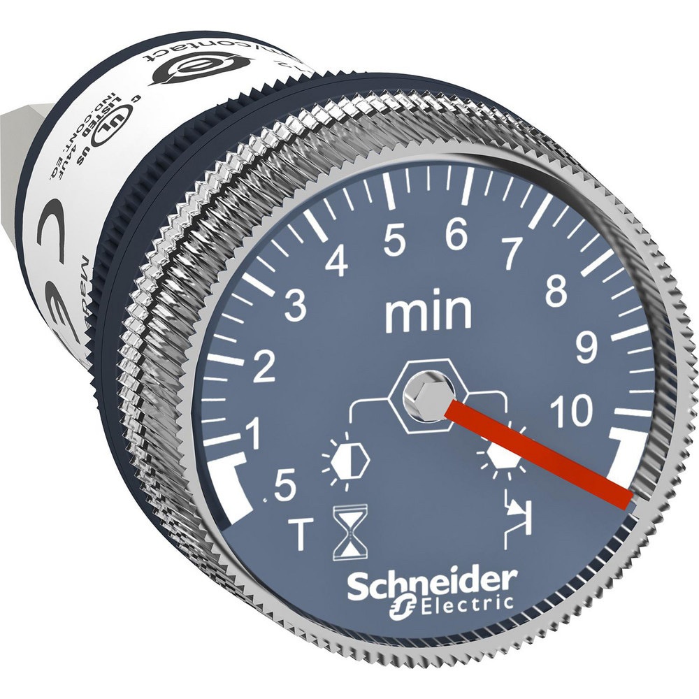 Timers; Timer Type: Panel-Mounted Timer ; Recommended Environment: Indoor ; Timing Range: 0.5 - 10 min ; Minimum On/Off Time: 0.5s ; Nema Rating: Not Rated ; Voltage: 24.00V