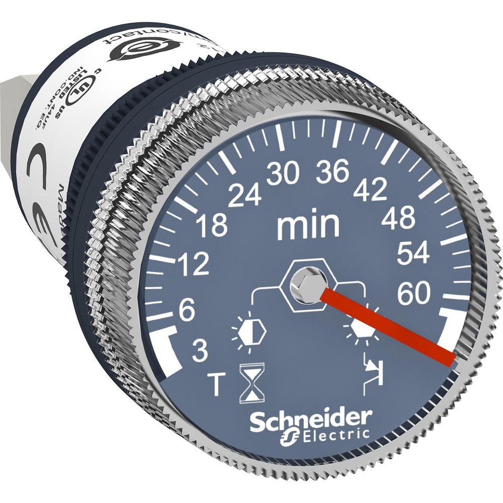 Timers; Timer Type: Panel-Mounted Timer ; Recommended Environment: Indoor ; Timing Range: 3 - 60 min ; Minimum On/Off Time: 0.5s ; Nema Rating: Not Rated ; Voltage: 24.00V