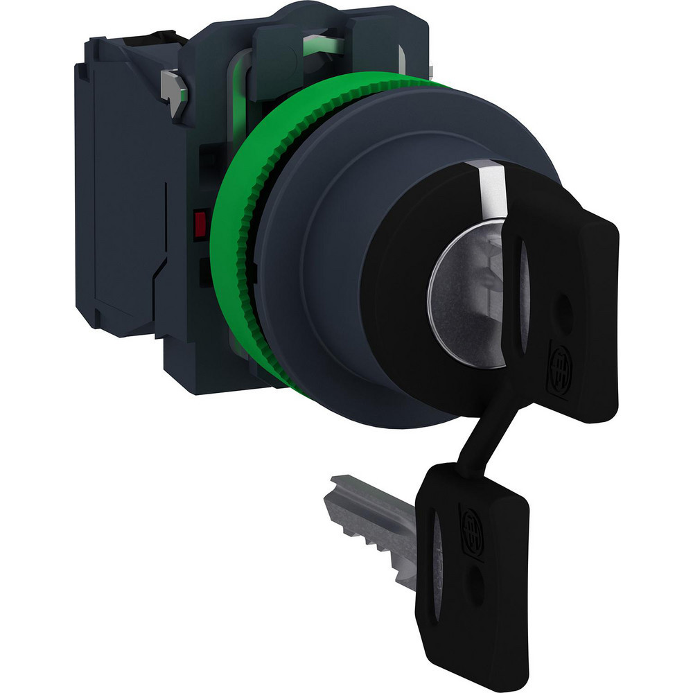 Selector Switches; Switch Type: Selector Switch with Contact Blocks ; Operator Type: Key ; Operation Type: Maintained (MA) ; Selector Switch Type: Selector Switch with Contact Blocks ; Operator Color: Black ; Contact Configuration: 2NO