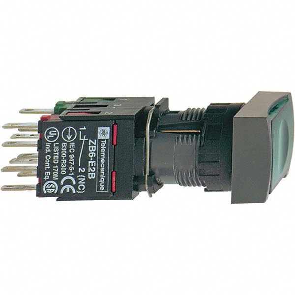 Push-Button Switch: 16 mm Mounting Hole Dia, Momentary (MO)
