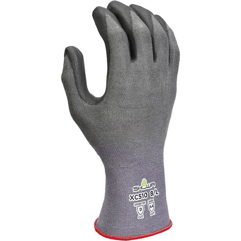 Cut & Puncture Resistant Gloves; Style: Knit ; Coating Material: Polyurethane ; Coating Coverage: Palm & Fingertips ; Glove Type: Cut & Abrasion-Resistant ; ANSI/ISEA Cut Resistance Level: A4 ; Primary Material: HPPE