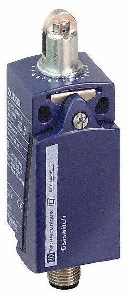 General Purpose Limit Switch: SPDT, NC, Roller Plunger, Top