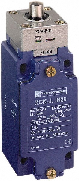 General Purpose Limit Switch: SPDT, NC, End Plunger, Top